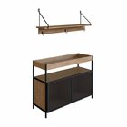 Conjunto Balcão Buffet Café Bar 100cm 2 Portas E Prateleira 9