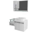 Conjunto Balcão C/cuba Aria 41 E Espelheira Legno 830