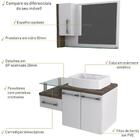 Conjunto Balcão C/cuba Aria 41 E Espelheira Legno 830