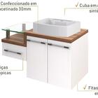 Conjunto Balcão C/cuba Aria 41 Legno 830