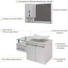 Conjunto Balcão C/cuba F44 E Espelheira Legno 830