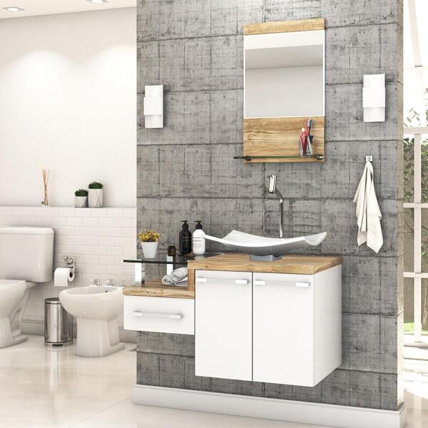 Conjunto Balcão C/cuba F44 E Espelheira Legno 831