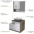 Conjunto Balcão C/cuba L38 E Espelheira Legno 650