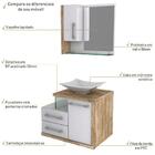 Conjunto Balcão C/cuba L38 E Espelheira Legno 650