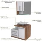 Conjunto Balcão C/cuba L38 E Espelheira Legno 650