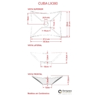 Conjunto Balcão C/cuba L38 E Espelheira Legno 650