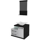 Conjunto Balcão C/cuba L38 E Espelheira Legno 651