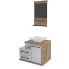 Conjunto Balcão C/cuba L38 E Espelheira Legno 651