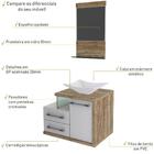 Conjunto Balcão C/cuba L38 E Espelheira Legno 651