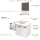 Conjunto Balcão C/cuba L38 E Espelheira Legno 831