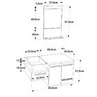 Conjunto Balcão C/cuba L38 E Espelheira Legno 831
