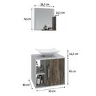 Conjunto Balcão C/cuba L38 E Espelheira Soft 500