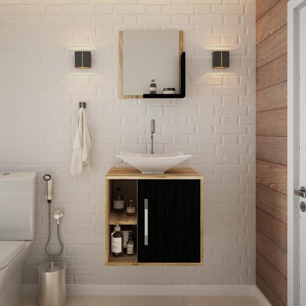 Conjunto Balcão C/cuba L38 E Espelheira Soft 500