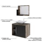 Conjunto Balcão C/cuba L38 E Espelheira Soft 600
