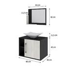 Conjunto Balcão C/cuba L38 E Espelheira Soft 600