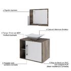 Conjunto Balcão C/cuba L38 E Espelheira Soft 600