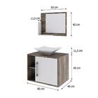 Conjunto Balcão C/cuba L38 E Espelheira Soft 600