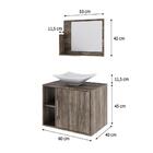 Conjunto Balcão C/cuba L38 E Espelheira Soft 600