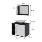 Conjunto Balcão C/cuba L38 E Espelheira Soft 600