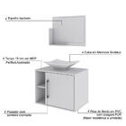 Conjunto Balcão C/cuba L38 E Espelheira Soft 600