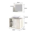 Conjunto Balcão C/cuba L38 E Espelheira Soft 600