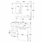 Conjunto Balcão C/cuba Q32 E Espelheira Legno 630