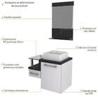 Conjunto Balcão C/cuba Q32 E Espelheira Legno 631