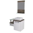 Conjunto Balcão C/cuba Q32 E Espelheira Legno 631