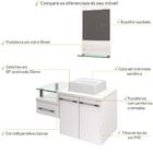 Conjunto Balcão C/cuba Q32 E Espelheira Legno 831