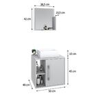 Conjunto Balcão C/cuba Q32 E Espelheira Soft 500