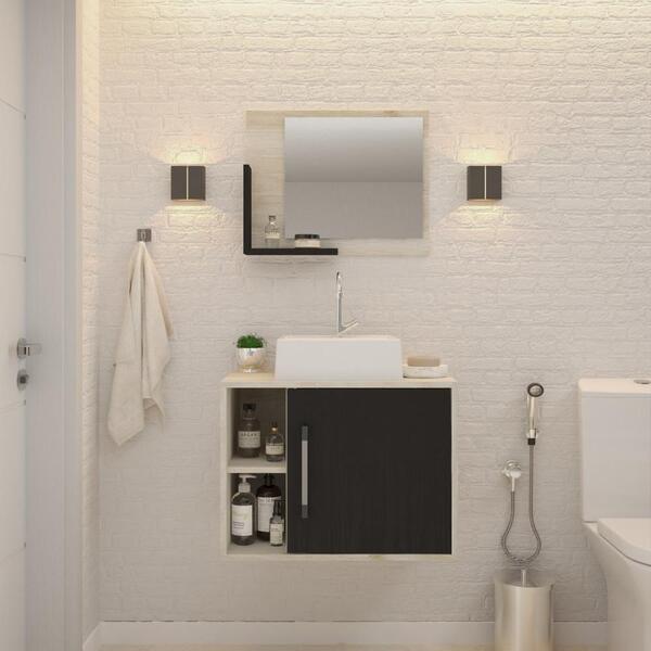 Conjunto Balcão C/cuba Q32 E Espelheira Soft 600