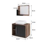 Conjunto Balcão C/cuba Q32 E Espelheira Soft 600