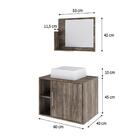 Conjunto Balcão C/cuba Q32 E Espelheira Soft 600