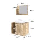 Conjunto Balcão C/cuba Q32 E Espelheira Soft 600