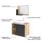 Conjunto Balcão C/cuba Q32 E Espelheira Soft 600