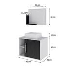 Conjunto Balcão C/cuba Q32 E Espelheira Soft 600