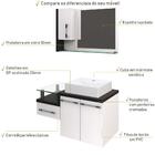 Conjunto Balcão C/cuba Q39 E Espelheira Legno 830