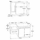 Conjunto Balcão C/cuba Q39 E Espelheira Legno 830