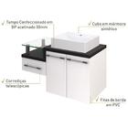 Conjunto Balcão C/cuba Q39 Legno 830