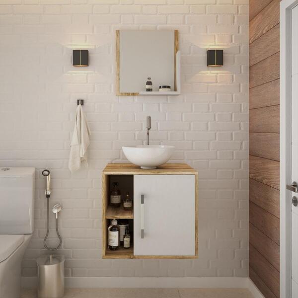 Conjunto Balcão C/cuba R30 E Espelheira Soft 500