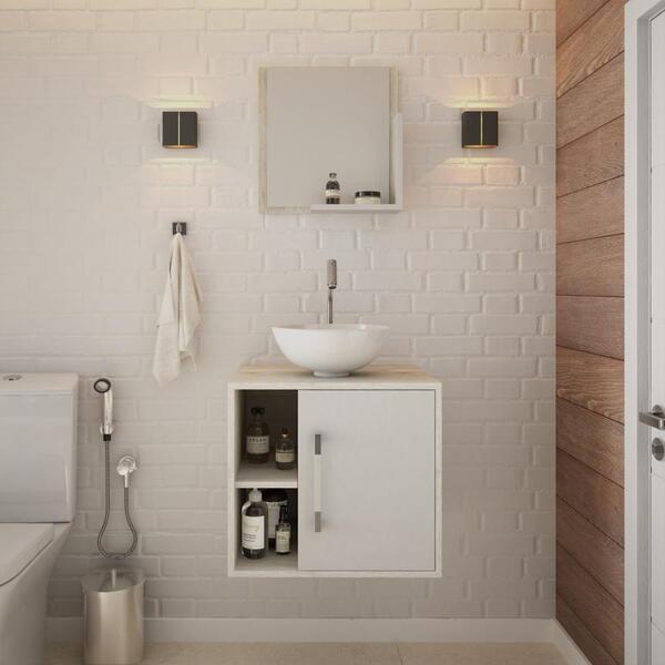 Conjunto Balcão C/cuba R30 E Espelheira Soft 500