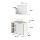 Conjunto Balcão C/cuba R30 E Espelheira Soft 600