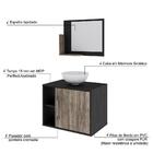 Conjunto Balcão C/cuba R30 E Espelheira Soft 600