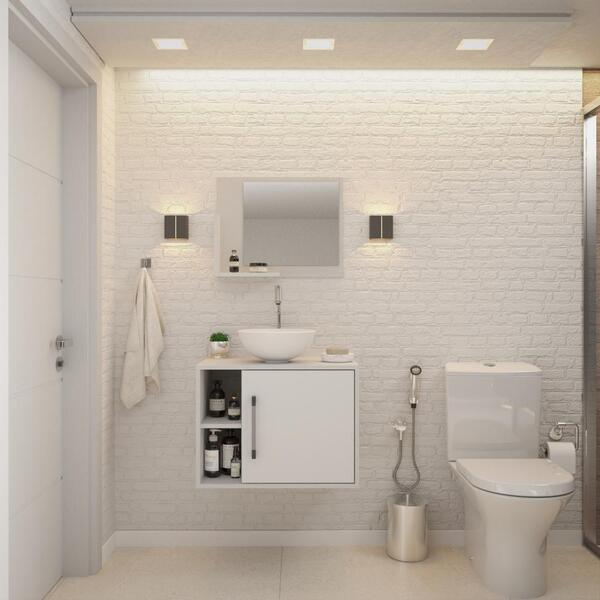 Conjunto Balcão C/cuba R30 E Espelheira Soft 600