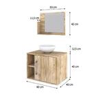 Conjunto Balcão C/cuba R30 E Espelheira Soft 600