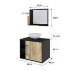 Conjunto Balcão C/cuba R30 E Espelheira Soft 600