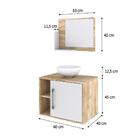 Conjunto Balcão C/cuba R30 E Espelheira Soft 600