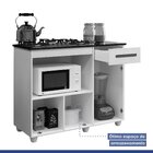 Conjunto Balcão Coktop 4 Bocas Com Nicho Para Forno E 2 Armár