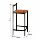 Conjunto Balcão Com 4 Banquetas Mônaco Preto