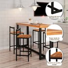 Conjunto Balcão Com 4 Banquetas Mônaco Preto